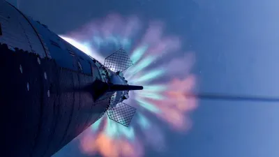 кадры пятого полёта Starship